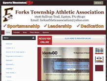 Tablet Screenshot of forkssports.org